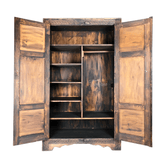 Indian Hand Carved Solid Wooden Cupboard Wardrobe D37